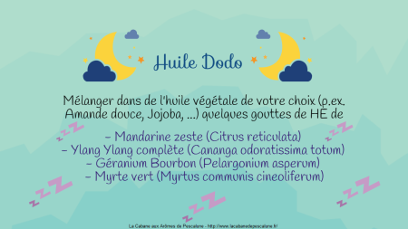 Recette Huile Dodo - La Cabane aux Arômes de Pescalune